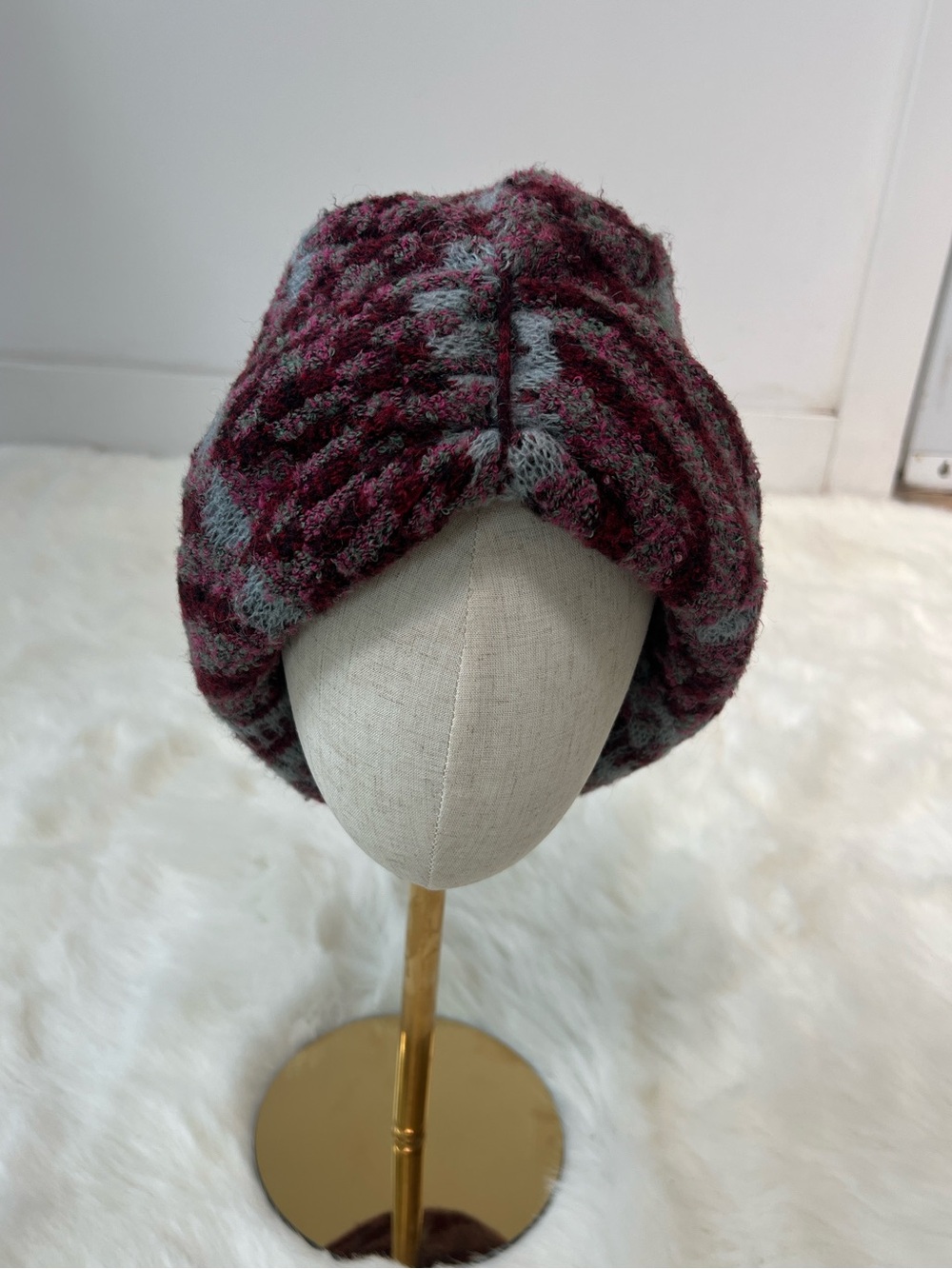 The Bay Made in Italy winter beanie or headband. Turban Hat ,Wool Blend